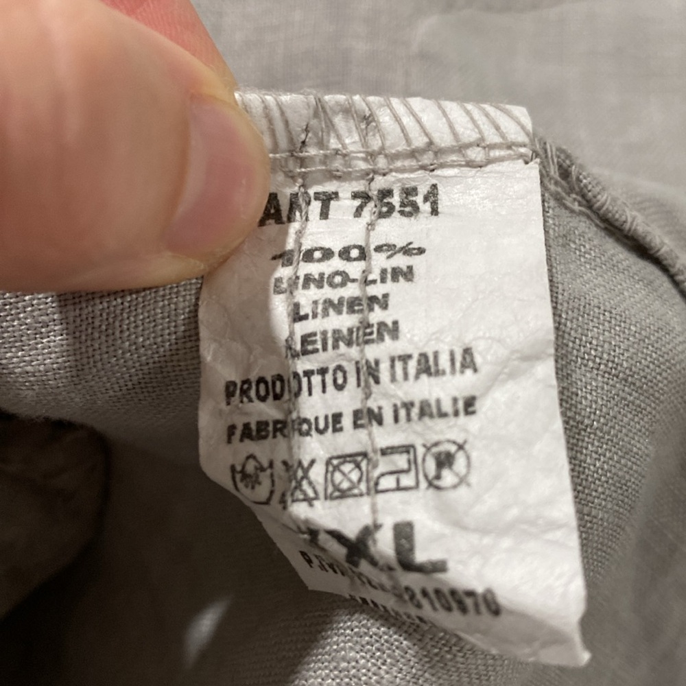 Emporium 100% linen made in Italy tunic dress. Soft grey - Picture 6 of 11